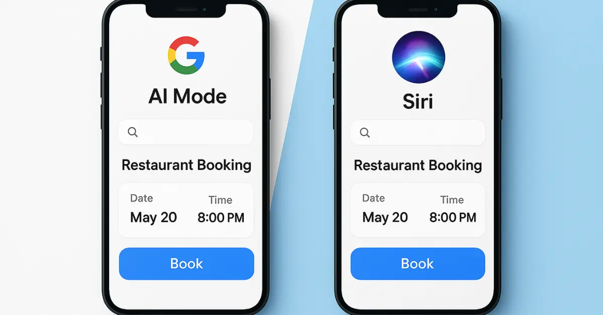 Google AI Mode vs Siri Which AI Books Restaurant Reservations Faster and Smarter